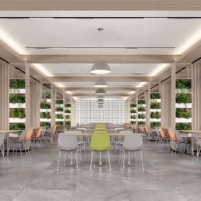 现代食堂3D模型下载